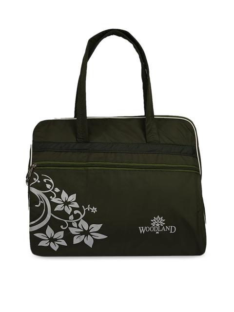 

LELYS Green Printed Structured Duffle Bag