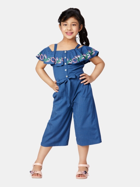 

Peppermint Girls Turquoise Blue Capri Jumpsuit