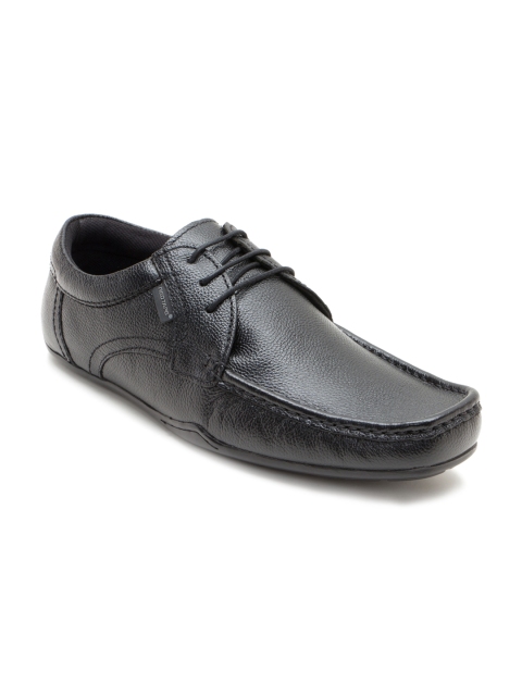

Red Tape Men Black Genuine Leather Semiformal Derbys