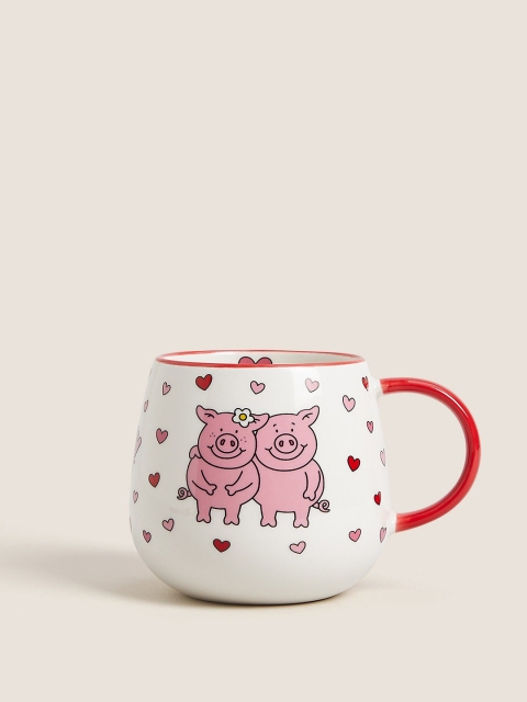 

Marks & Spencer Pink & White Printed Bone Chine Mug