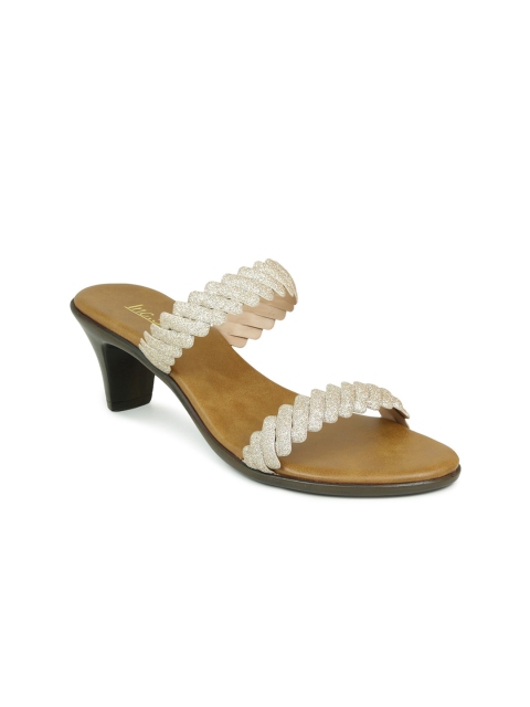 

Inc 5 Women Rose Gold Western Embellished Block Heels