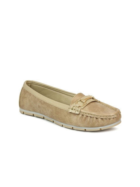 

Inc 5 Women Beige Embellished Ballerinas with Bows Flats