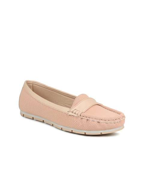 

Inc 5 Women Peach-Coloured Textured Loafers