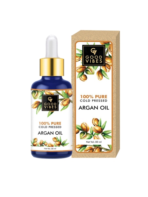 

Good Vibes Cold Pressed 100% Pure Argan Carrier Hair Oil 50 ml, White