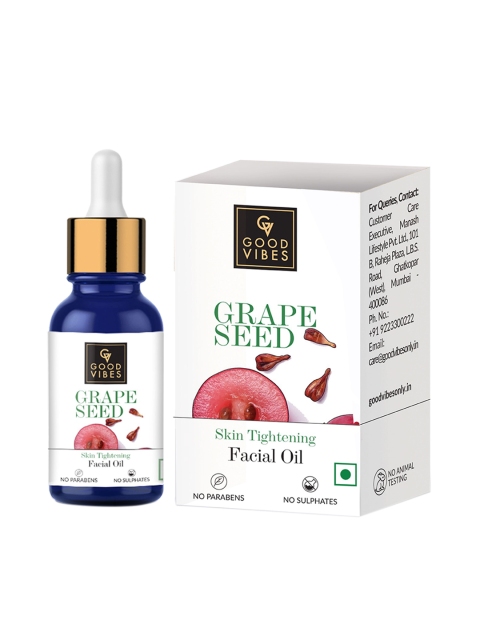 

Good Vibes Grape Seed Skin Tightening Facial Oil - 10 ml, White