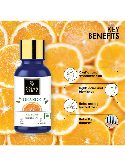 

Good Vibes 100% Pure Orange Essential Body Oil - 10 ml, White