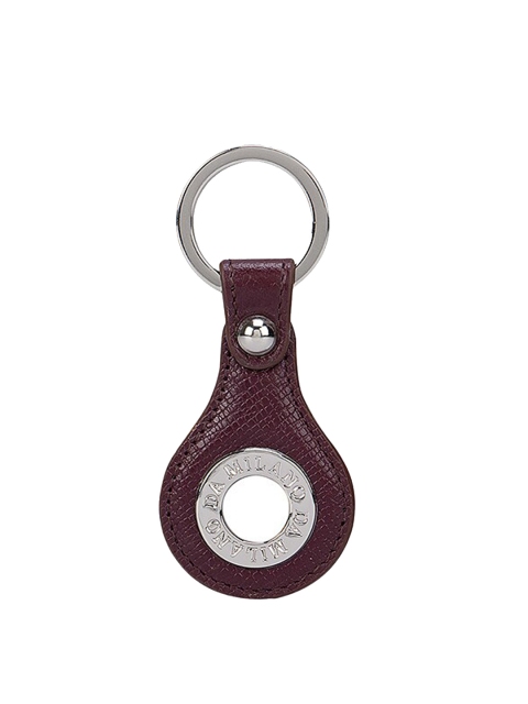 

Da Milano Burgundy & Silver-Toned Textured Key chain