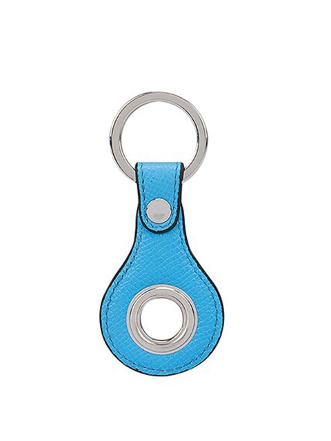 

Da Milano Blue & Siver-Toned Leather Keychain