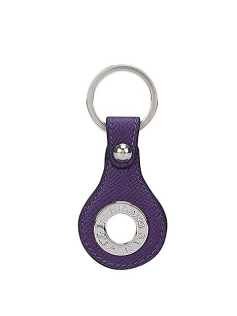 

Da Milano Purple Textured Genuine Leather Key Chain