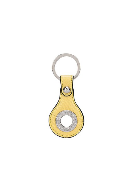 

Da Milano Yellow Textured Genuine Leather Key Chain