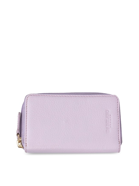 

Da Milano Textured Genuine Leather Key Chain, Lavender