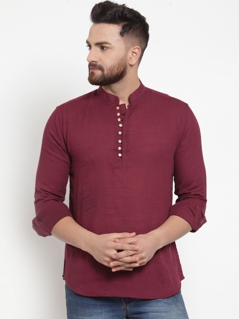 

Purple State Men Maroon Thread Work Kurta
