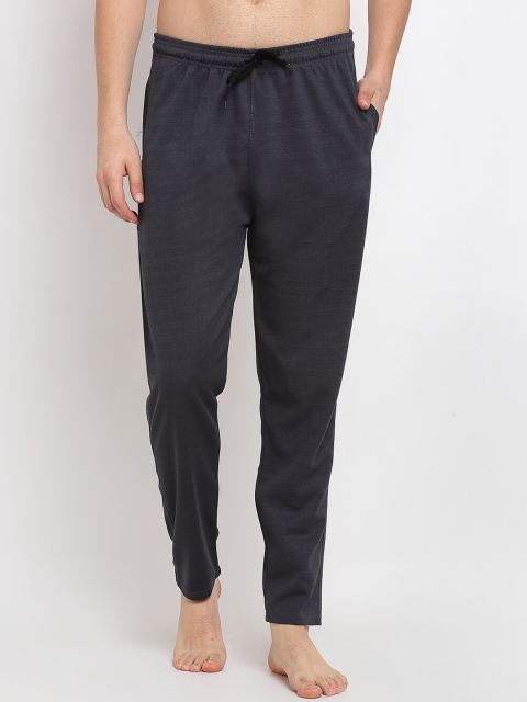 

JAINISH Men Charcoal Solid Pure Cotton Lounge Pant