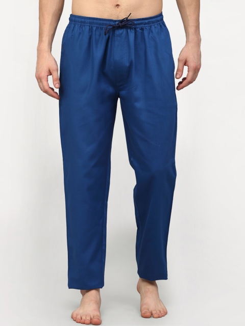

JAINISH Men Blue Pure Cotton Lounge Pants