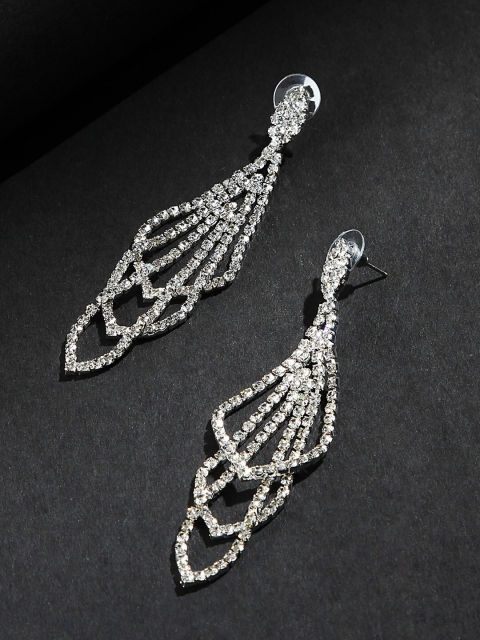 

Kazo Silver-Plated Contemporary Drop Earrings