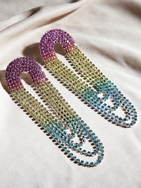 

Kazo Women Multi Color Contemporary Rainbow Drop Earrings