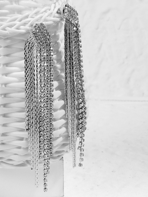 

Kazo Silver-Plated Contemporary Drop Earrings
