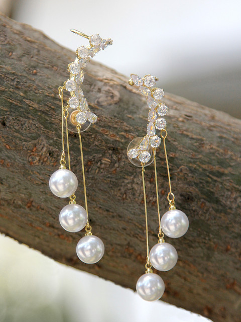 

Kazo Gold-Plated Contemporary Ear Cuff Earrings