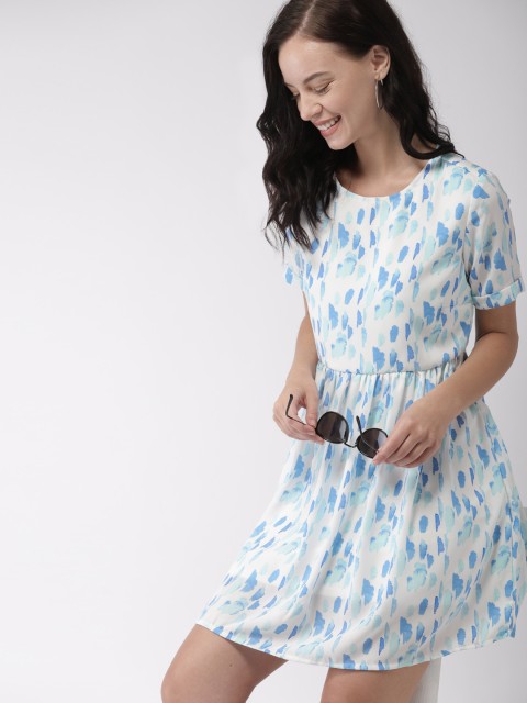 

Mast & Harbour Women Off-white Printed A-Line Dress