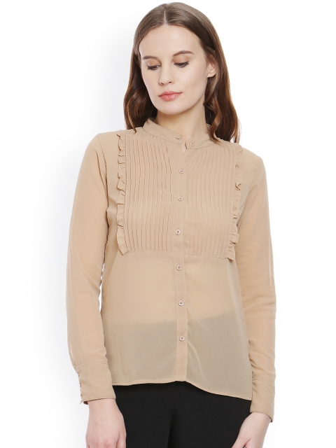 

Bombay High Women Beige Shirt-Style Top