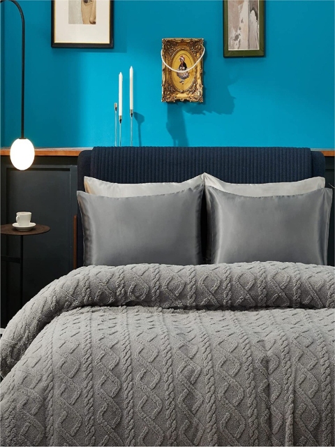 

Tormeti Steel Grey Solid Pillow Covers