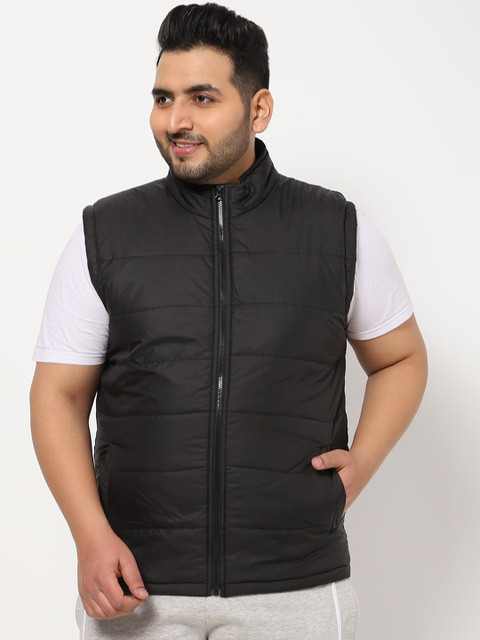 

Bewakoof Plus Men Black Puffer Jacket