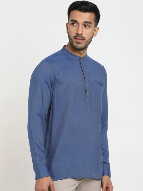 

Bewakoof Men Blue Short Kurta