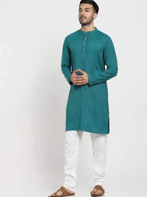 

Bewakoof Men Blue Solid Kurta