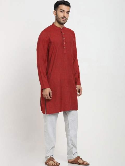 

Bewakoof Men Red Solid Kurta
