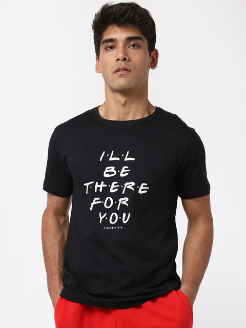 

Bewakoof Men Black Typography Printed T-shirt