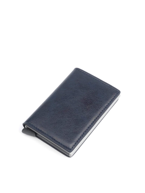 

VOGARD Unisex Navy Blue Genuine Leather RFID Card Holder