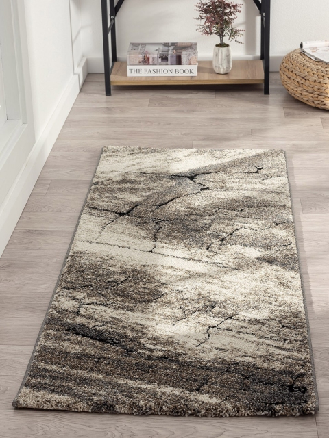 

OBSESSIONS Grey Abstract Printed Anti-Static Floor Runners