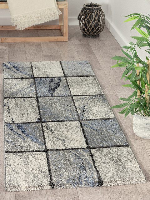 

OBSESSIONS Grey Abstract Printed Floor Runners
