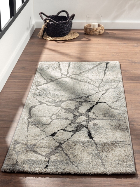 

OBSESSIONS Grey Textured Anti Slip Floor Runner