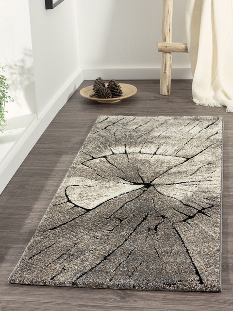 

OBSESSIONS Brown Polypropylene Abstract Runner