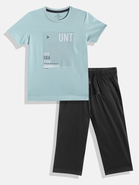 

Sweet Dreams Boys Sage Green & Black Printed Pyjama Set