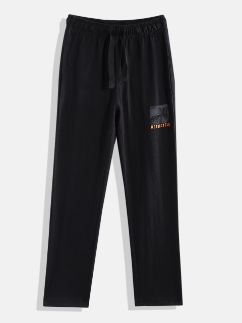 

Sweet Dreams Boys Black & Orange Solid Track Pants