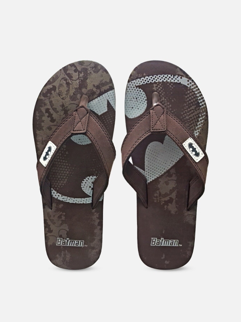 

Free Authority Men Brown & Grey Batman Printed Rubber Thong Flip-Flops