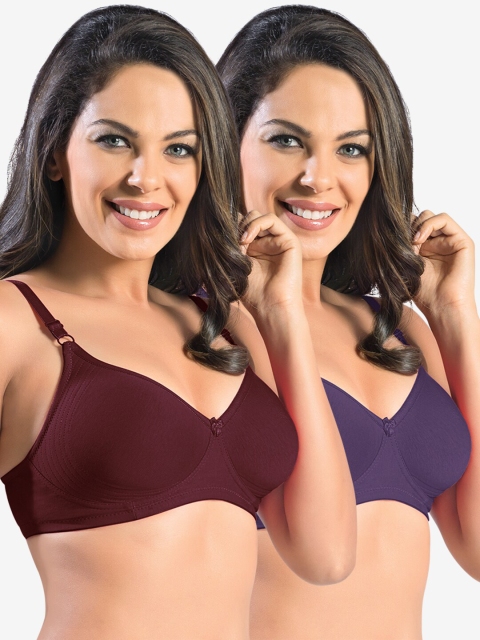 

Sonari Assorted Set of 2 Non-padded Non-Wired All Day Comfort Minimizer Bra