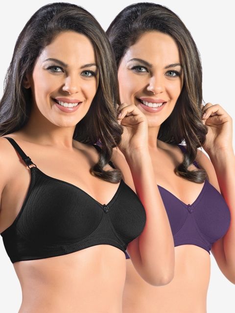 

Sonari Black & Purple Non Padded Bra