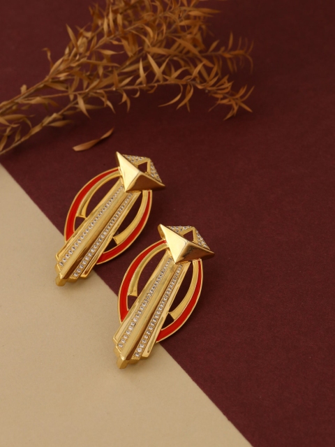 

shaze Gold-Toned Classic Studs Earrings