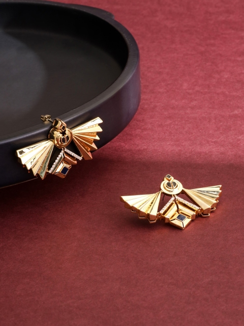 

shaze Gold-Toned Classic Studs Earrings
