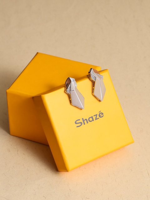 

shaze Silver-Toned Classic Studs Earrings