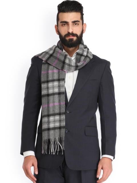 

Alvaro Castagnino Grey Checked Muffler