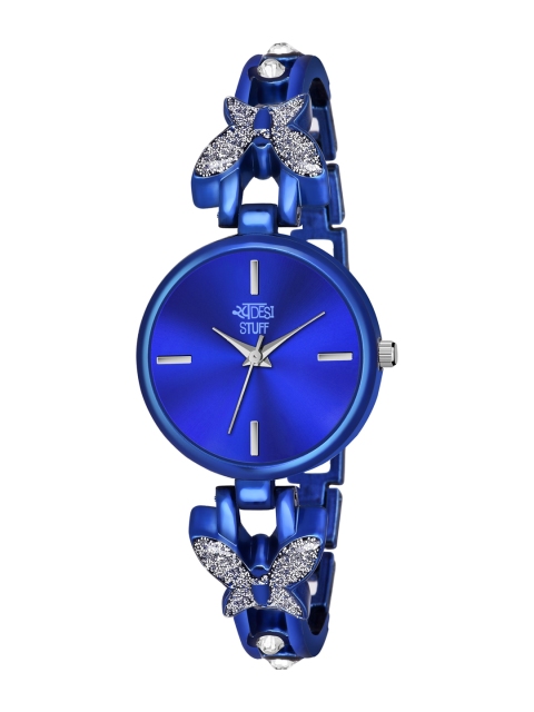 

SWADESI STUFF Women Blue Dial & Bracelet Style Straps Analogue Watch TITON BUTTERFLY BLUE