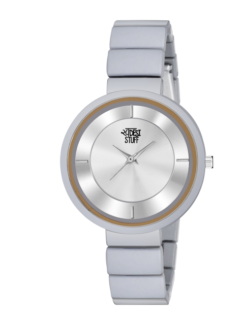 

SWADESI STUFF Women Grey Dial & Grey Bracelet Style Straps Analogue Watch