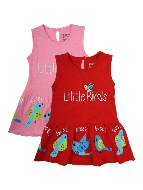 

Bodycare Girls Red & Pink Set of 2 A-Line Dress
