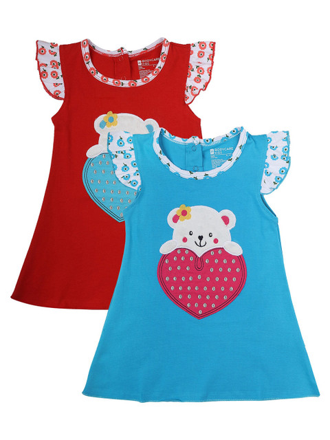

Bodycare Pack of 2 Floral A-Line Dress, Blue