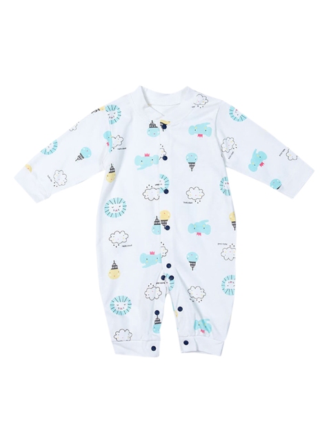 

Hopscotch Unisex Kids Multi-Colored Printed Bodysuit