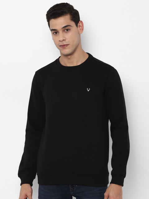 

Allen Solly Men Black Pure Cotton Sweatshirt